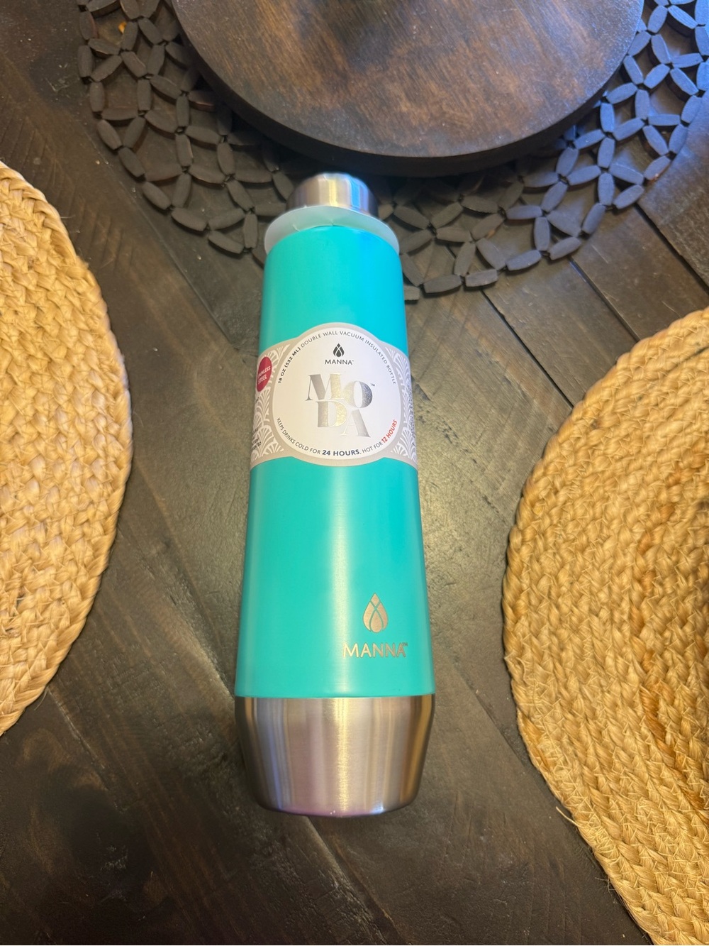 Moda Teal Stainless Steel Insulated Water Bottle